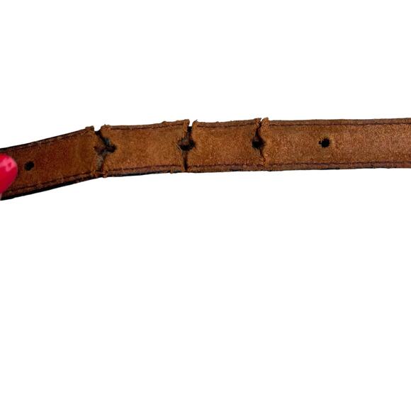 Resistol Leather Belt With Silvertone Longhorn Buckle Sz 42 Western Cowboy Texas - Picture 6 of 7